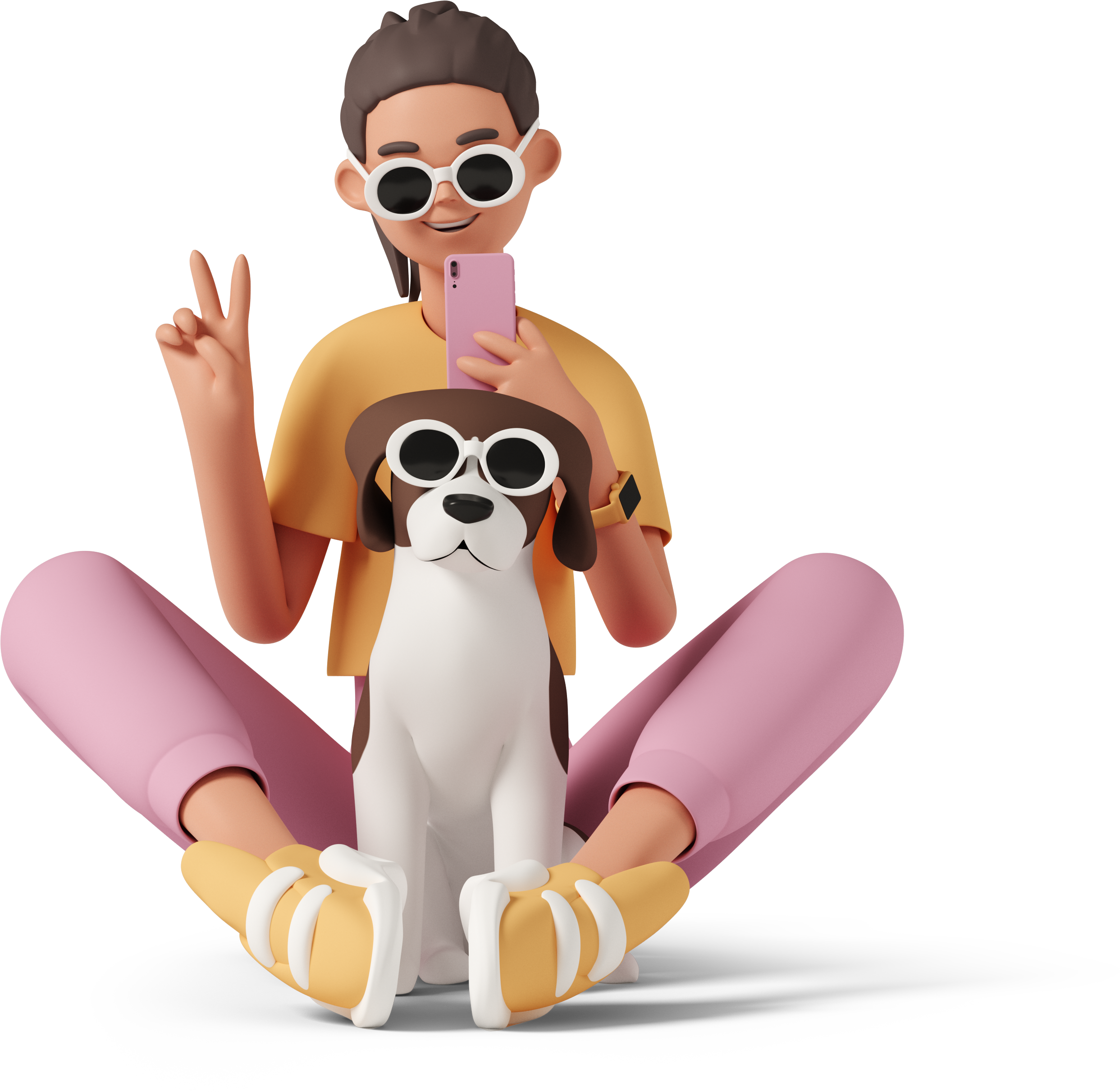 Veterinarian with dog